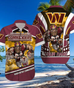 Personalized Washington Commanders Game Day Hawaiian Shirt