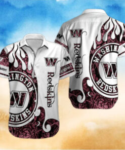 Personalized Washington Commanders Inferno Crest Hawaiian Shirt