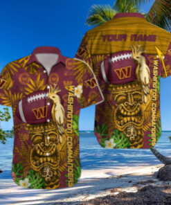 Personalized Washington Commanders Jungle Spirit Hawaiian Shirt