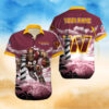 Personalized Washington Commanders Jungle Warrior Hawaiian Shirt