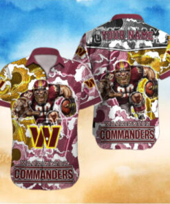 Personalized Washington Commanders Storm Blitz Hawaiian Shirt