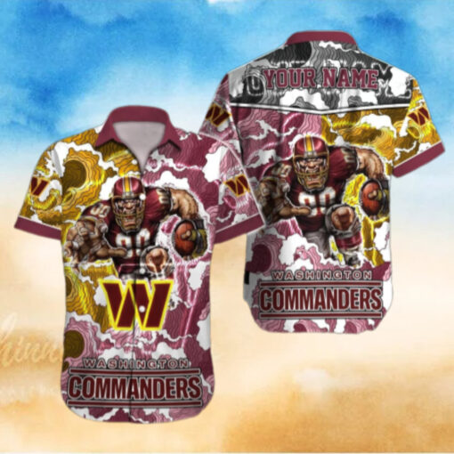 Personalized Washington Commanders Storm Blitz Hawaiian Shirt