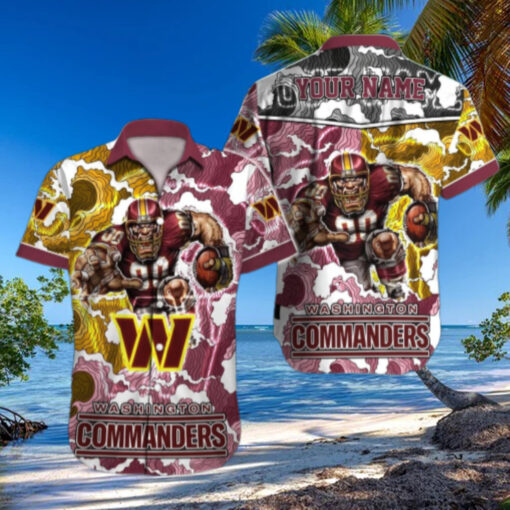 Personalized Washington Commanders Storm Blitz Hawaiian Shirt