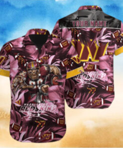 Personalized Washington Commanders Tropical Clash Hawaiian Shirt