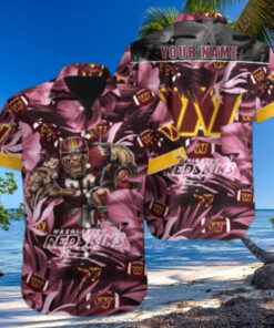 Personalized Washington Commanders Tropical Clash Hawaiian Shirt