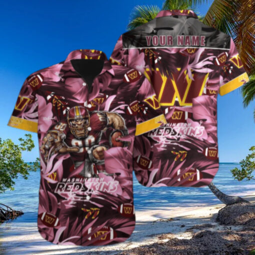 Personalized Washington Commanders Tropical Clash Hawaiian Shirt