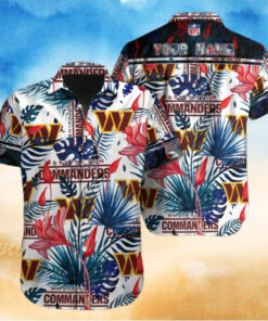 Personalized Washington Commanders Tropical Fan Hawaiian Shirt