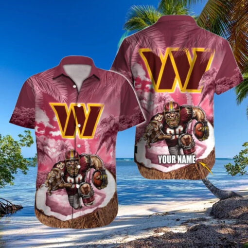 Personalized Washington Commanders Warrior Charge Hawaiian Shirt