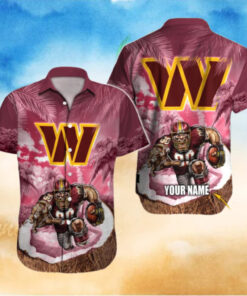 Personalized Washington Redskins Sunset Paradise Hawaiian Shirt
