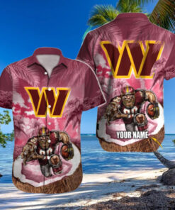 Personalized Washington Redskins Sunset Paradise Hawaiian Shirt