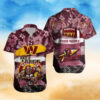 Personalized Washington Redskins Sunset Warrior Hawaiian Shirt