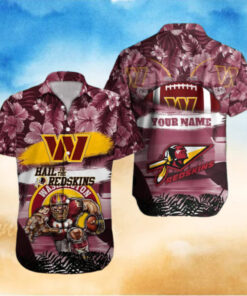 Personalized Washington Redskins Tropical Tribute Hawaiian Shirt