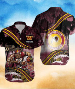 Personalized Washington Redskins Wave Defender Hawaiian Shirt