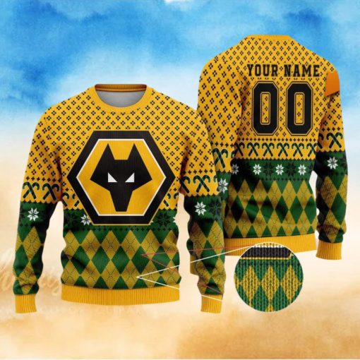 Personalized Wolverhampton Wanderers 3D Ugly Christmas Sweater