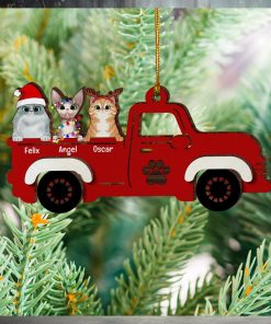 Personalized Wood Ornament Gift For Cat Lover  Christmas
