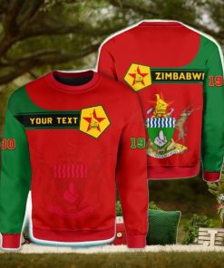 Personalized Zimbabwe Red 3D Sweater Community Logo Funny Gift For Men And Women Christmas Holiday