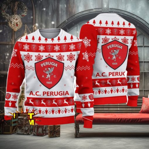 Perugia Team Football Lega Serie A Ugly Christmas Sweater Christmas Gift