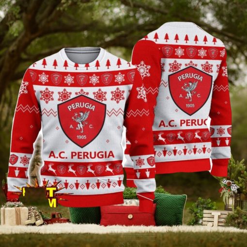 Perugia Team Football Lega Serie A Ugly Christmas Sweater Christmas Gift