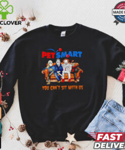 Pet smart club you can’t sit with us Voorhees Myers Pennywise and Krueger Halloween shirt 1 Pet smart club you can’t sit with us Voorhees Myers Pennywise and Krueger Halloween shirt