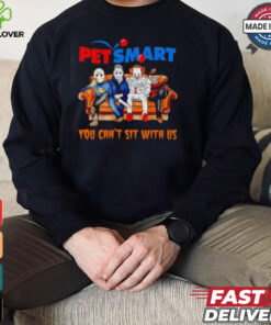 Pet smart club you can’t sit with us Voorhees Myers Pennywise and Krueger Halloween shirt 3 Pet smart club you can’t sit with us Voorhees Myers Pennywise and Krueger Halloween shirt