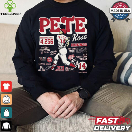 Pete Rose Career Stats Shirt