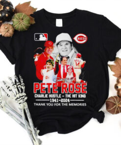 Pete Rose Charlie Hustle the hit king 1941 2024 signature hoodie, sweater, longsleeve, shirt v-neck, t-shirt