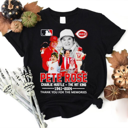 Pete Rose Charlie Hustle the hit king 1941 2024 signature hoodie, sweater, longsleeve, shirt v-neck, t-shirt