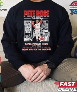 Pete Rose Cincinnati Reds 1941 2024 Forever In Our Heart Thank You For The Memories Signature Shirt