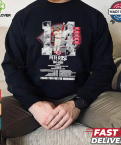 Pete Rose Cincinnati Reds The Hit King 1941 2024 Thank You For The Memories Signatures Shirt