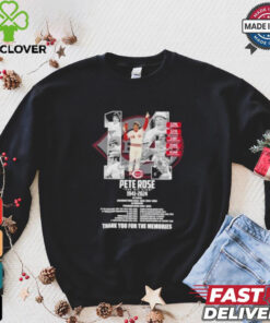 Pete Rose Cincinnati Reds The Hit King 1941 2024 Thank You For The Memories Signatures Shirt