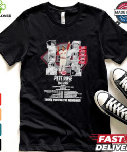 Pete Rose Cincinnati Reds The Hit King 1941 2024 Thank You For The Memories Signatures Shirt