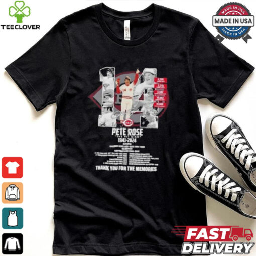 Pete Rose Cincinnati Reds The Hit King 1941 2024 Thank You For The Memories Signatures Shirt