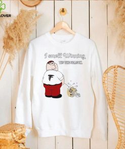 Peter Griffin Atlanta Falcons I smell winning tis the season peeing on New Orleans Saints helmet shirt