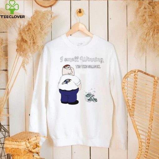 Peter Griffin Baltimore Ravens peeing on New York Jets helmet I smell winning tis the season hoodie, sweater, longsleeve, shirt v-neck, t-shirt