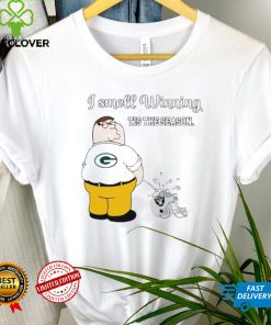 Peter Griffin Green Bay Packers peeing on Las Vegas Raiders helmet I smell winning tis the season shirt 3 Peter Griffin Green Bay Packers peeing on Las Vegas Raiders helmet I smell winning tis the season shirt