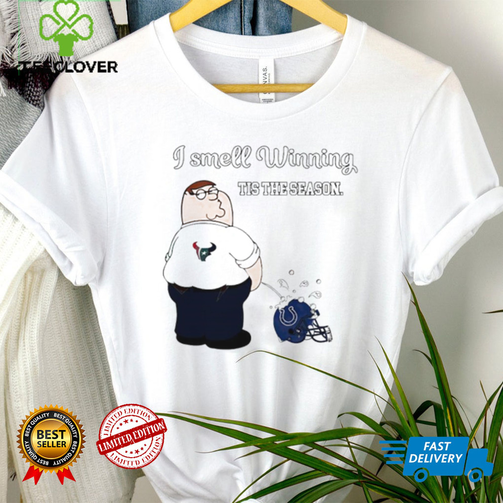 Peter Griffin Houston Texans peeing on Indianapolis Colts helmet I smell winning tis the season shirt Peter Griffin Houston Texans peeing on Indianapolis Colts helmet I smell winning tis the season shirt