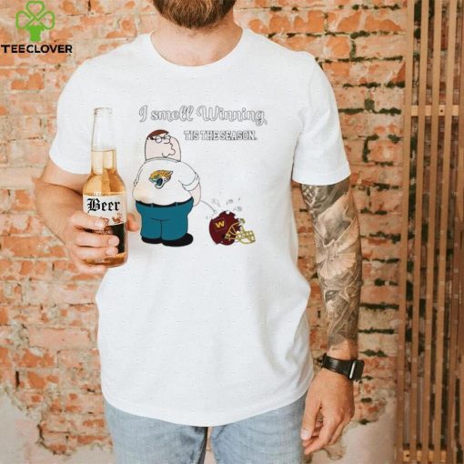 Peter Griffin Jacksonville Jaguars peeing on Washington Commanders helmet I smell winning tis the season shirt