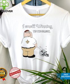 Peter Griffin New Orleans Saints peeing on Atlanta Falcons helmet I smell winning tis the season shirt