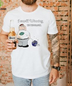 Peter Griffin New York Jets peeing on Baltimore Ravens helmet I smell winning tis the season hoodie, sweater, longsleeve, shirt v-neck, t-shirt