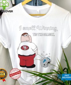 Peter Griffin San Francisco 49ers I Smell Winning Tis The Season Piss Detroit Lions T Shirt
