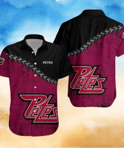 Peterborough Petes Ca Hockey Grunge Polynesian Tattoo Pattern Hawaiian Shirt For Fans