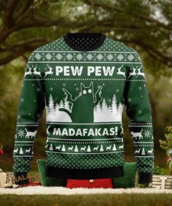Pew Madafakas Black Cat Ugly 3D Sweater, Funny Xmas Sweater
