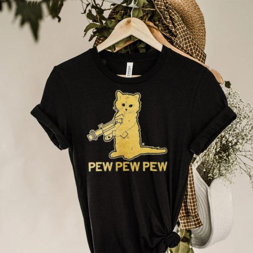 Pew pew pew gold foil cat hoodie, sweater, longsleeve, shirt v-neck, t-shirt