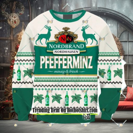 Pfeffi Brewery Light Green 3D Ugly Christmas Sweater