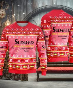 Pharmacy Nurse Medical Sudafed Nasal Decongestant Ugly Christmas Sweater