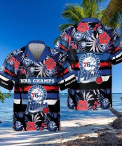Philadelphia 76ers Exclusive Hawaiian Shirt For Men And Women Gift Floral Aloha Beach