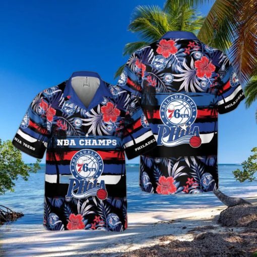 Philadelphia 76ers Exclusive Hawaiian Shirt For Men And Women Gift Floral Aloha Beach