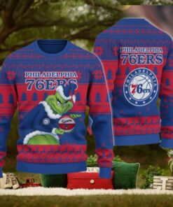 Philadelphia 76ers Grinch Christmas Ugly Sweater