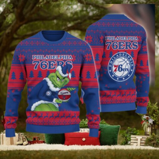 Philadelphia 76ers Grinch Christmas Ugly Sweater