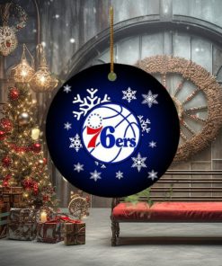 Philadelphia 76ers NBA 2023 Holiday Gifts Custome Name Merry Christmas Decorations Ornament